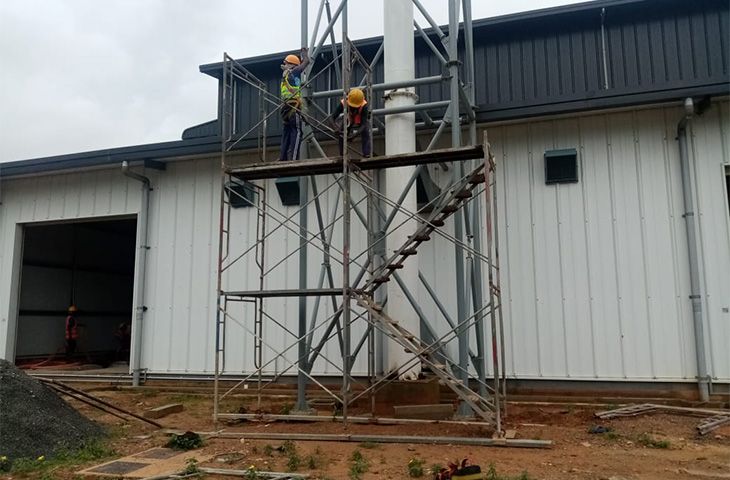 Chiminy fabrication and fixing - EPZ Koggala 